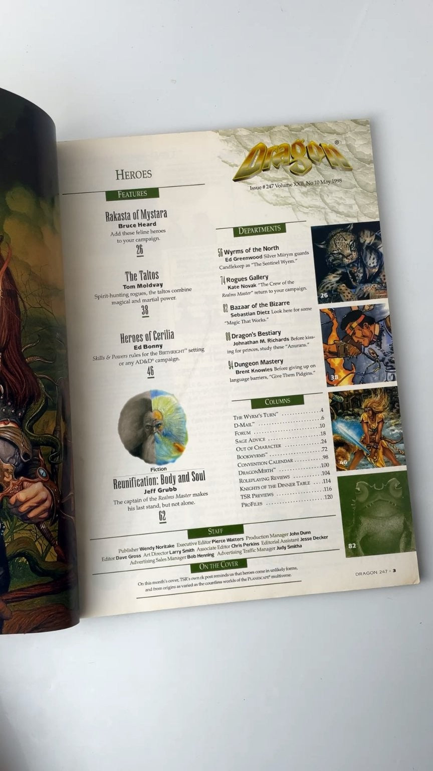 Dragon Magazine #247 Jeff Grubb May 1998 Illustrated RPG