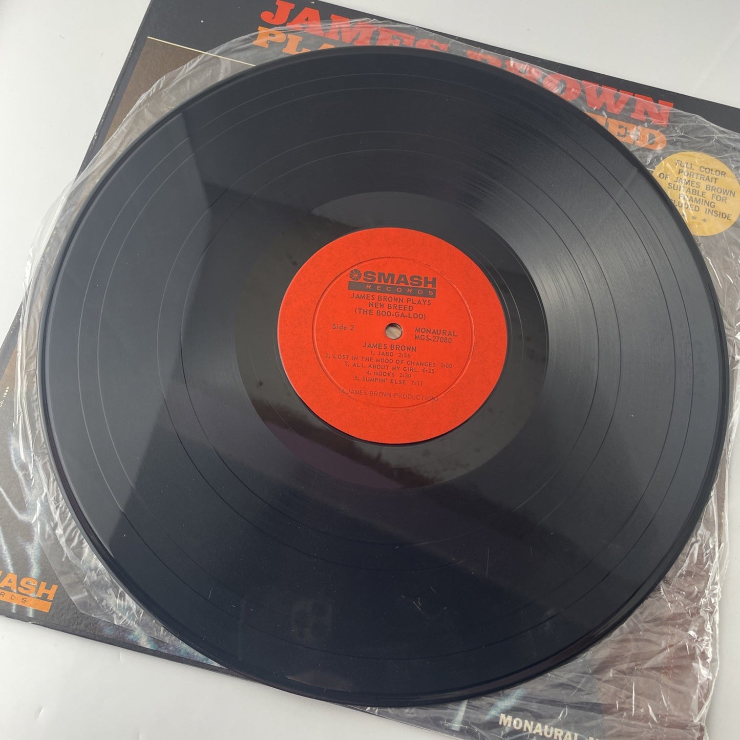 James Brown (LP) - "Plays New Breed" (1966) - Smash (MGS 27080) - G+ to VG