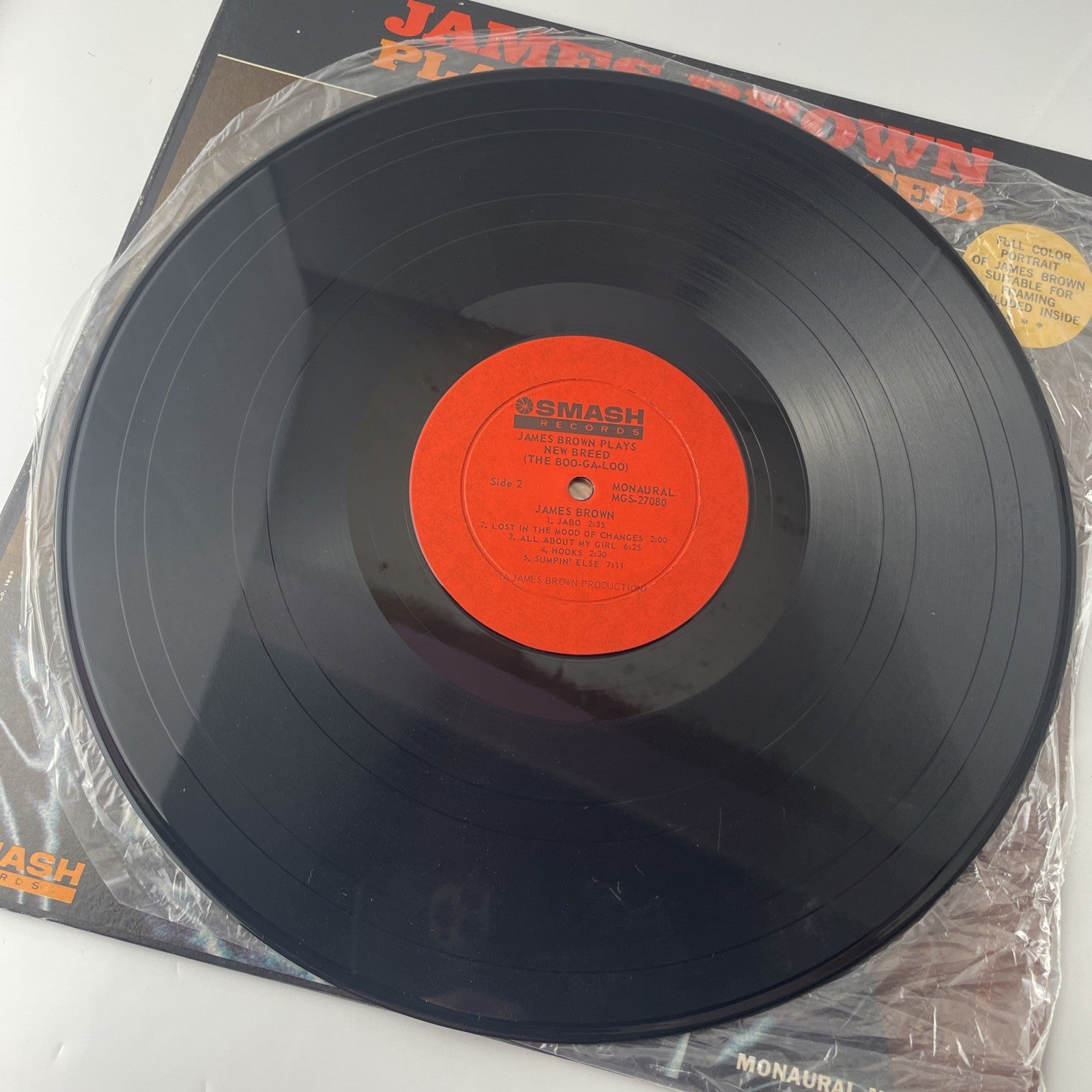 James Brown (LP) - "Plays New Breed" (1966) - Smash (MGS 27080) - G+ to VG
