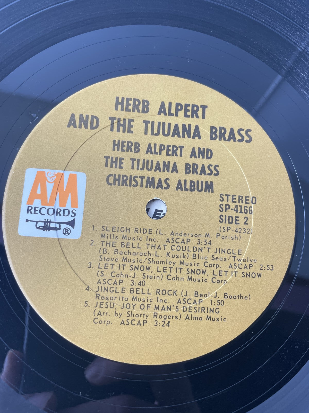 Vintage Herb Alpert Tijuana Brass Christmas Album Vinyl A&M SP-4166 Jazz 1968