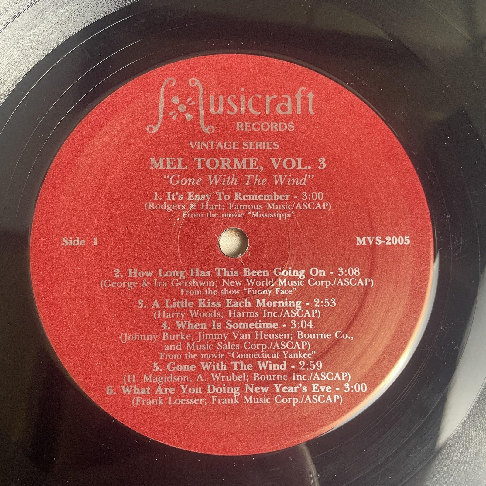 Vintage Mel Torme Vol. 3 Gone With The Wind 12" Vinyl LP 1985 Musicraft Jazz