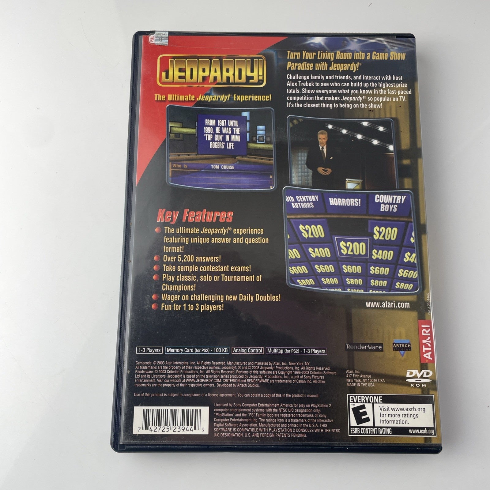 Jeopardy! PS2 PlayStation 2 CIB With Top Seal Sticker. No Wrap See Pics