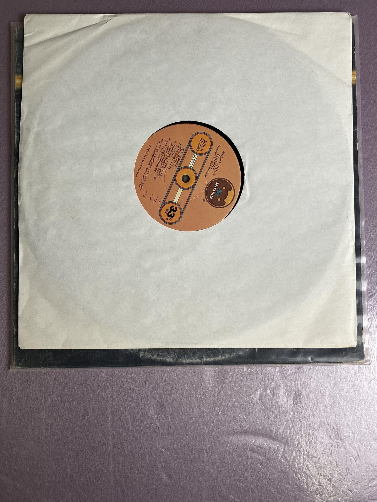 Vintage Foghat Night Shift 12in Black Vinyl LP 1976 Bearsville Blues Hard Rock