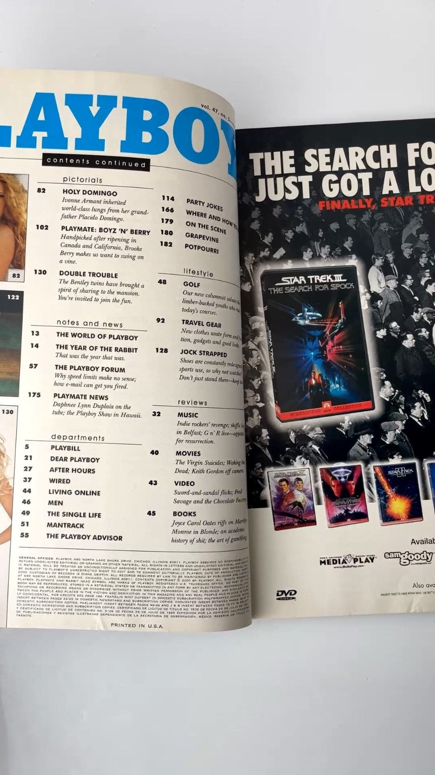 Playboy May 2000 Hef's Twins Pete Rose Interview Illustrated