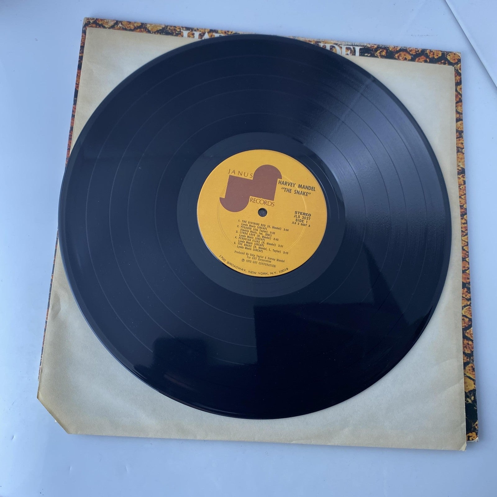 Vintage Harvey Mandel The Snake 12" Black Vinyl LP 1972 Janis Blues Rock Album