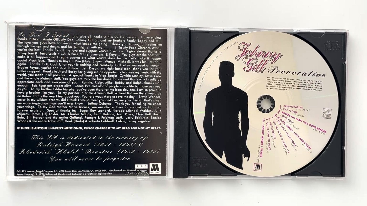 Johnny Gill - Provocative CD 1993 Grammy Nominee R&B Motown