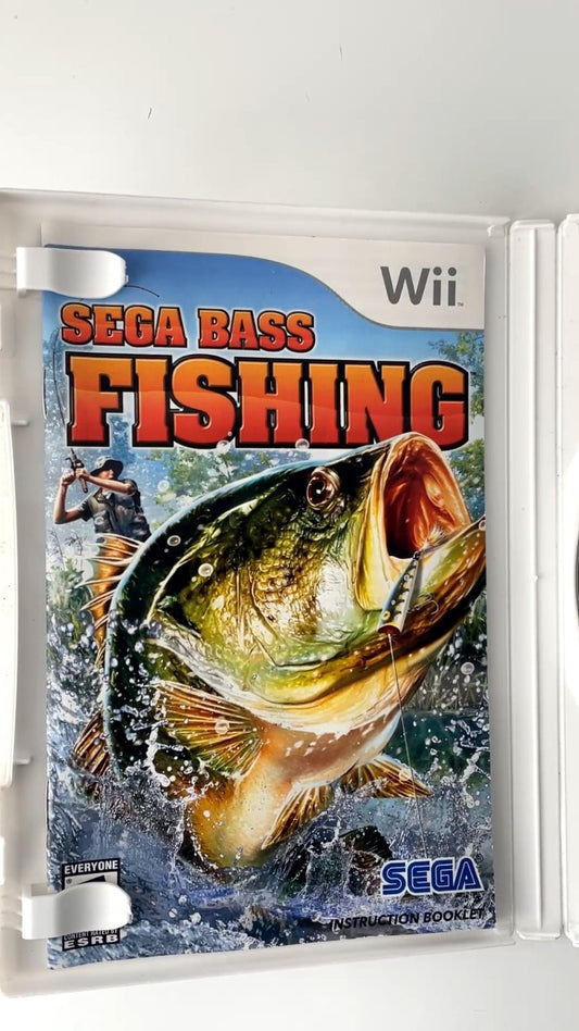 SEGA Bass Fishing Wii Video Game Multiplayer Fishing Simulation