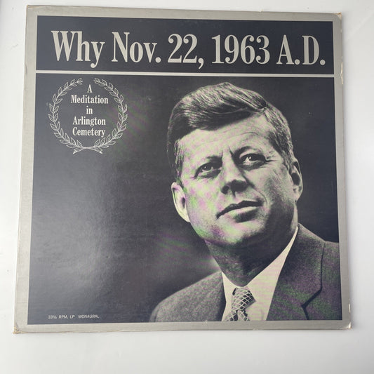 Vintage JFK Memorial Service Vinyl Record Meditation In Arlington Why Nov 22