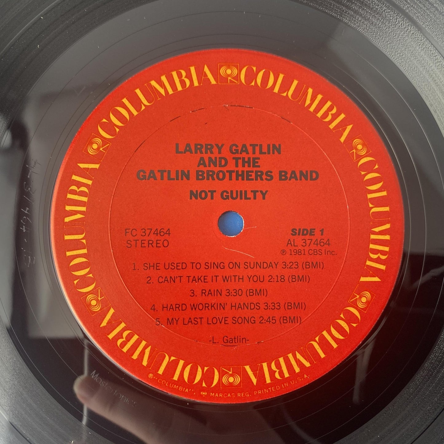 Vintage Larry Gatlin & Gatlin Brothers Not Guilty 12" Vinyl LP 1981 Columbia