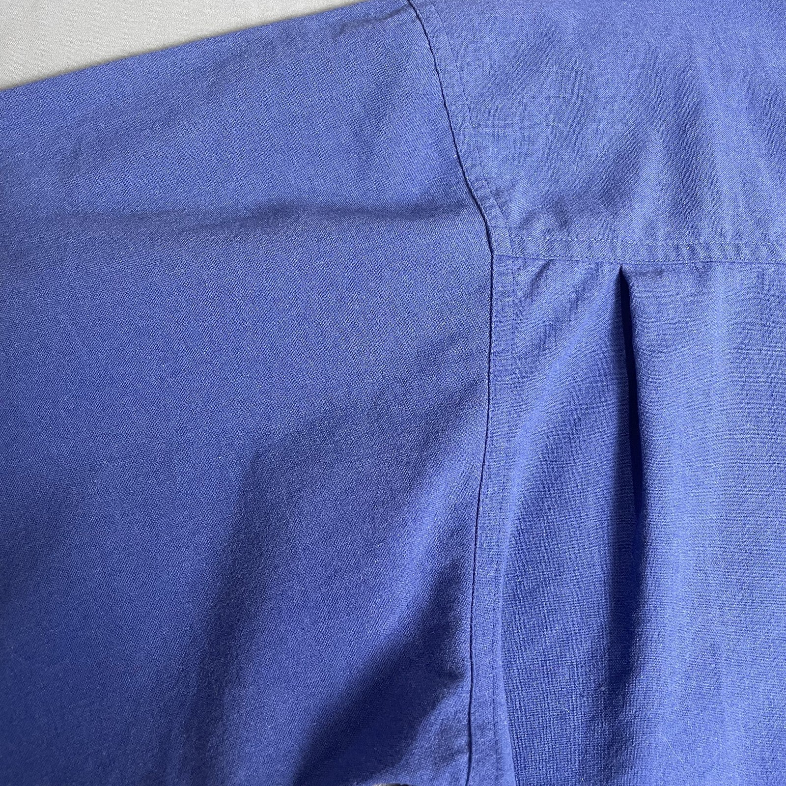 Vintage Bugle Boy Shirt Mens Medium Blue Short Sleeve Button Up Classic 90s