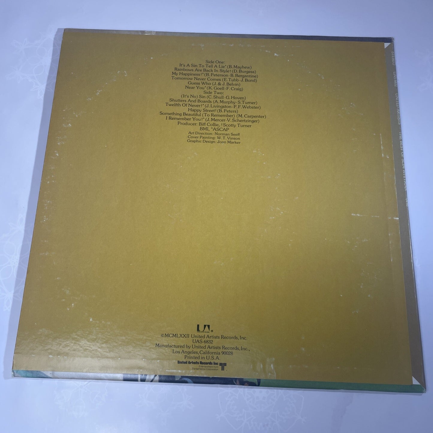 Slim Whitman The Best Of Slim Whitman  Liberty LP Vinyl Record Album VG+