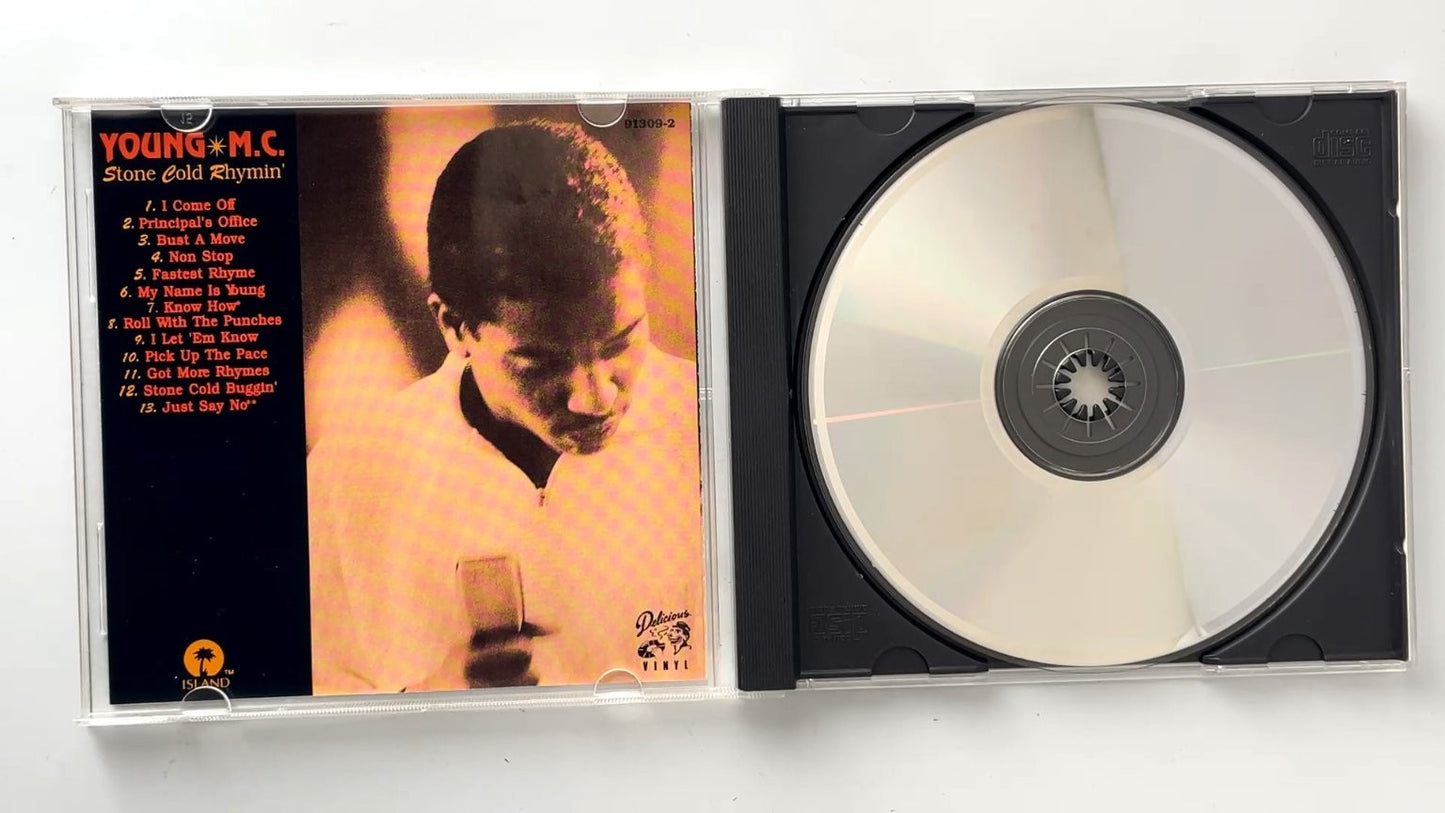 Young M.C. - Stone Cold Rhymin' CD 1989 Hip Hop Island Delicious Vinyl