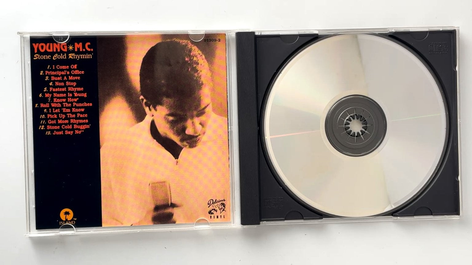 Young M.C. - Stone Cold Rhymin' CD 1989 Hip Hop Island Delicious Vinyl