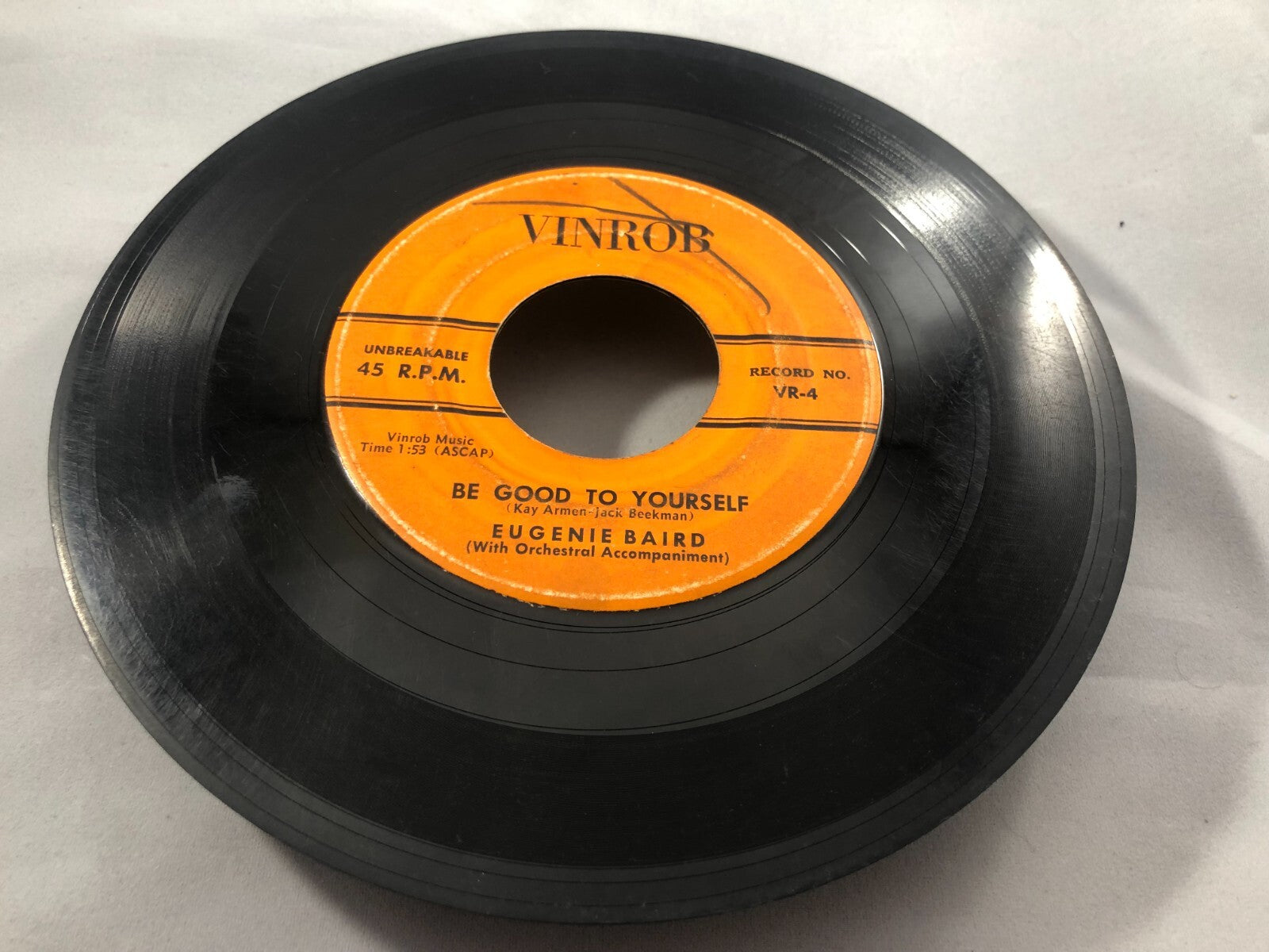 EUGENIE BAIRD 45 Be Good To Yourself  / Why Should I Want You VINROB POP G