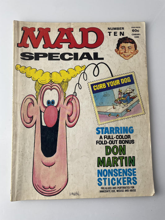 Vintage MAD Special Number Ten Don Martin Nonsense Stickers Comic Magazine 1974
