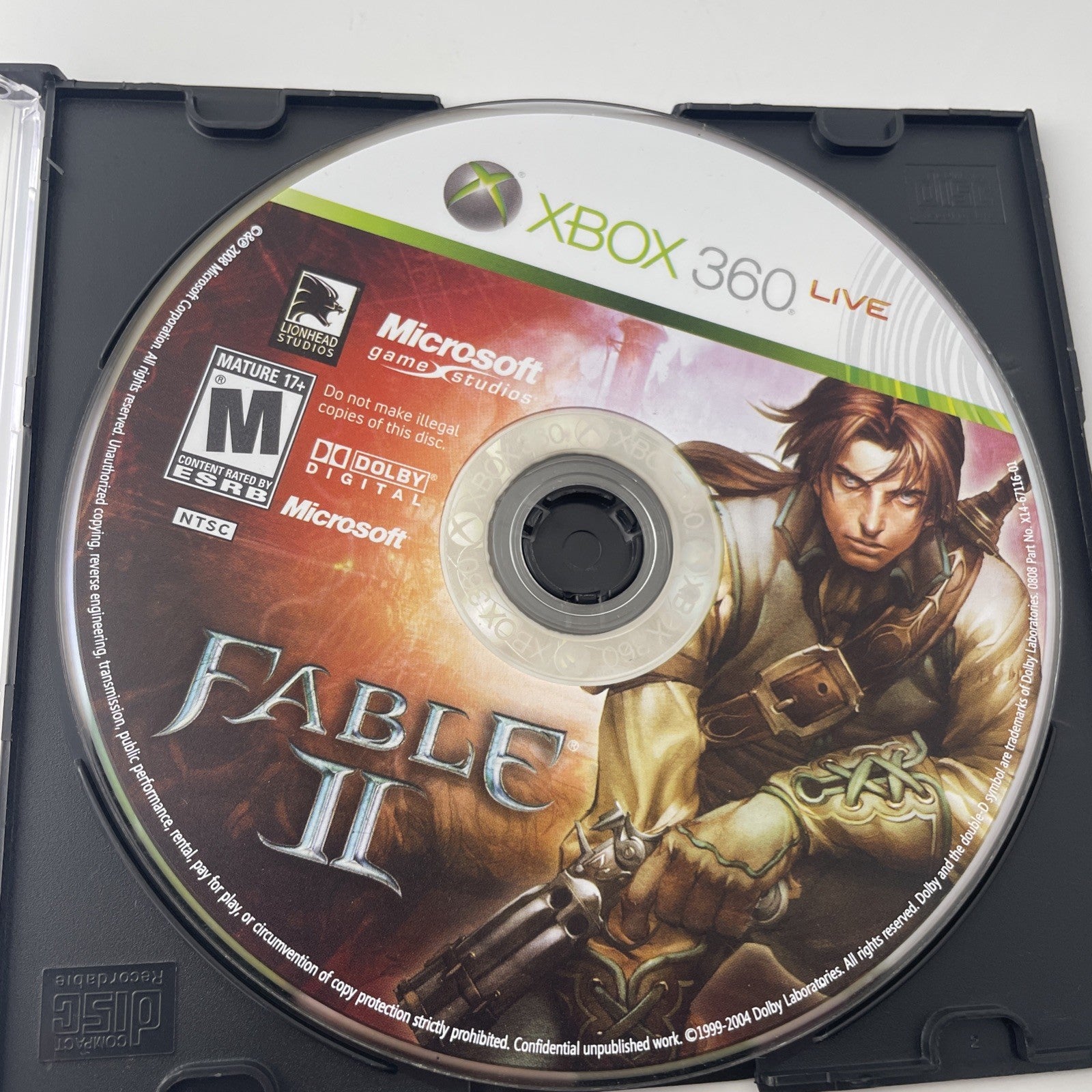 Microsoft Fable 2 (Xbox 360, 2018) Video Game VG Disc Only