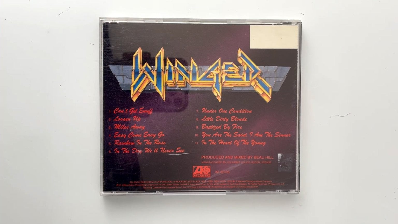 Winger - In The Heart Of The Young CD 1990 Hard Rock Atlantic