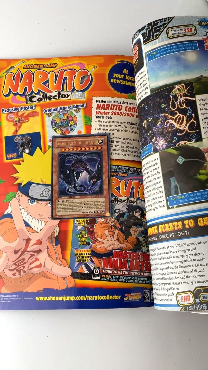 Shonen Jump Magazine Vol 6 Issue 12 Dec 2008 Naruto One Piece Bleach WITH CARD