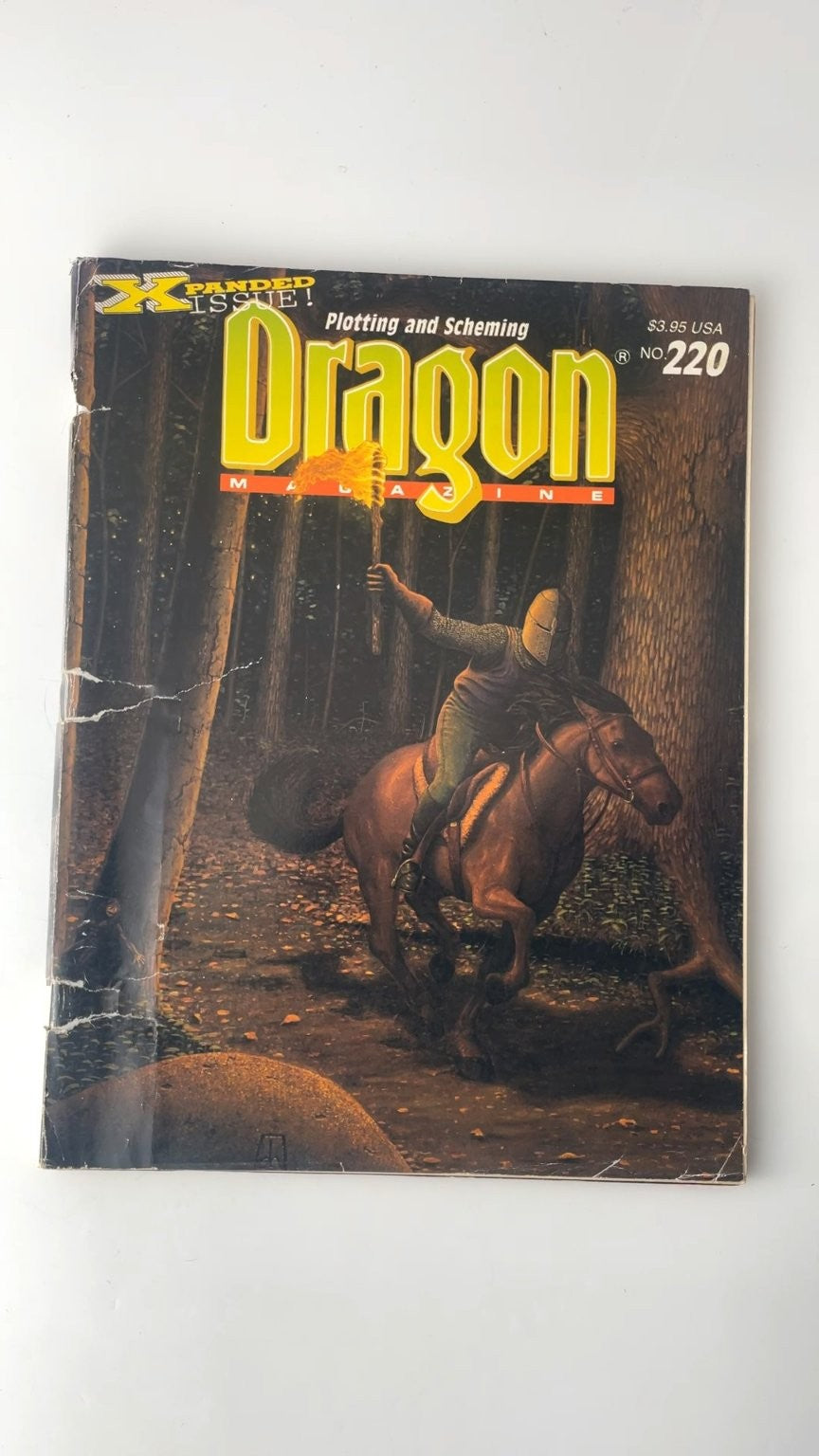 Dragon Magazine No. 220 Plotting and Scheming 1995 TSR D&D RPG