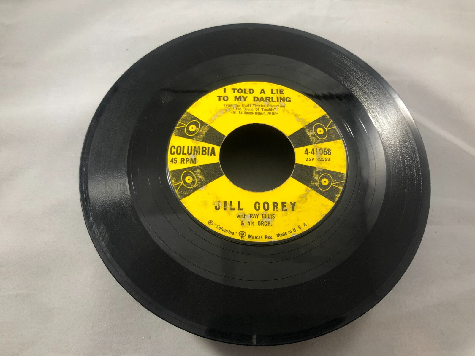 JILL COREY - I TOLD A LIE TO MY DARLIN' / EXACTLY LIKE YOU - COLUMBIA 45RPM G