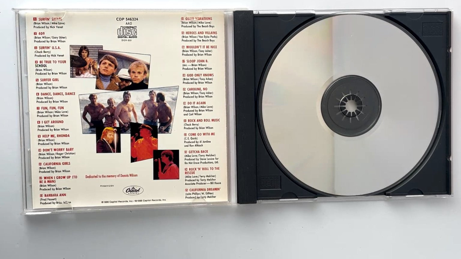 The Beach Boys - Made in U.S.A. CD 1986 Greatest Hits Rock Pop Capitol