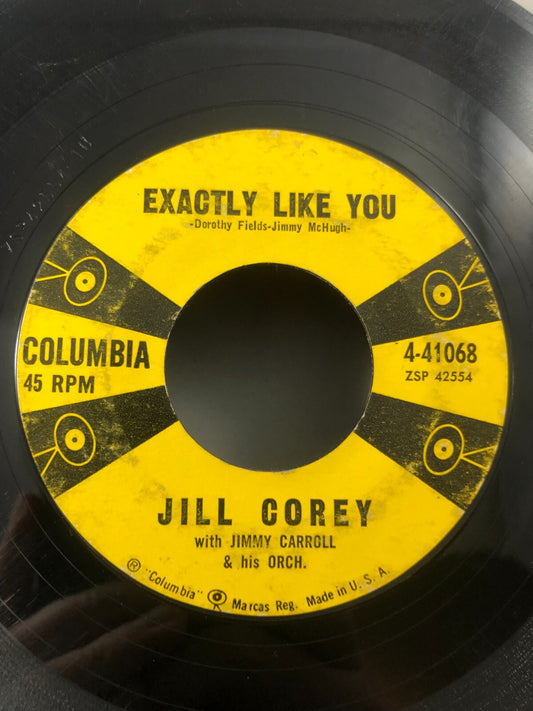 JILL COREY - I TOLD A LIE TO MY DARLIN' / EXACTLY LIKE YOU - COLUMBIA 45RPM G