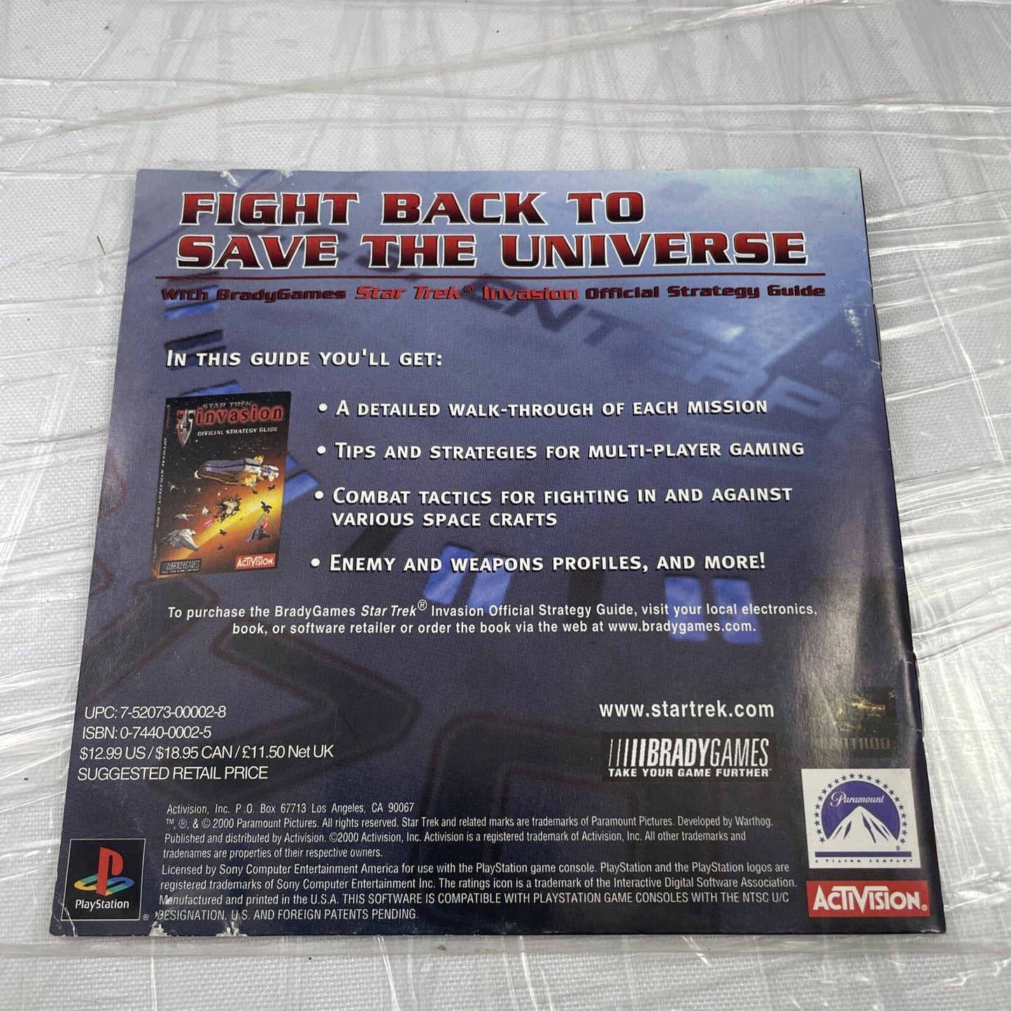 star trek invasion ps1 manual Only Very Good Condition