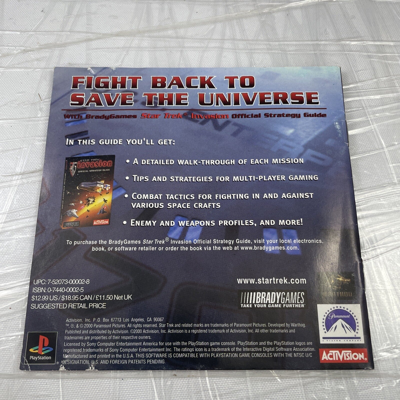 star trek invasion ps1 manual Only Very Good Condition