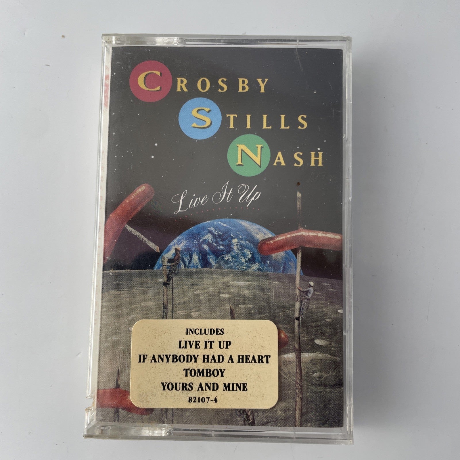 SEALED RARE OOP david Crosby stephen Stills graham Nash CASSETTE TAPE Live It Up