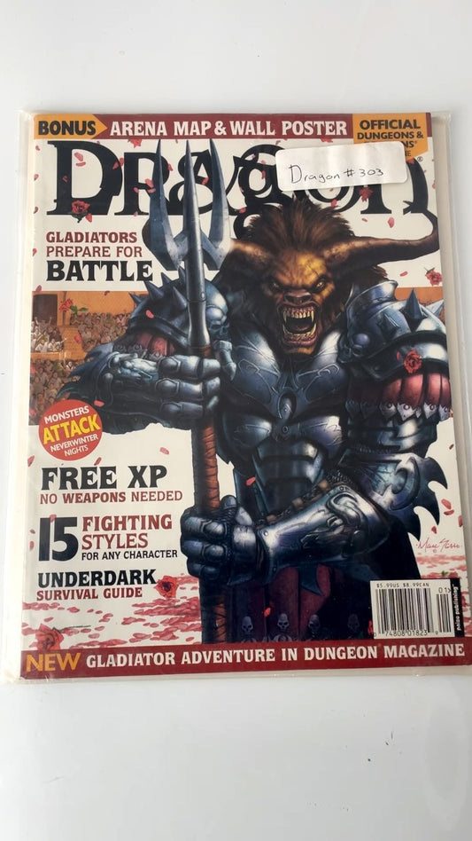 Dragon Magazine Issue 303 January 2003 Gladiators Illustrated