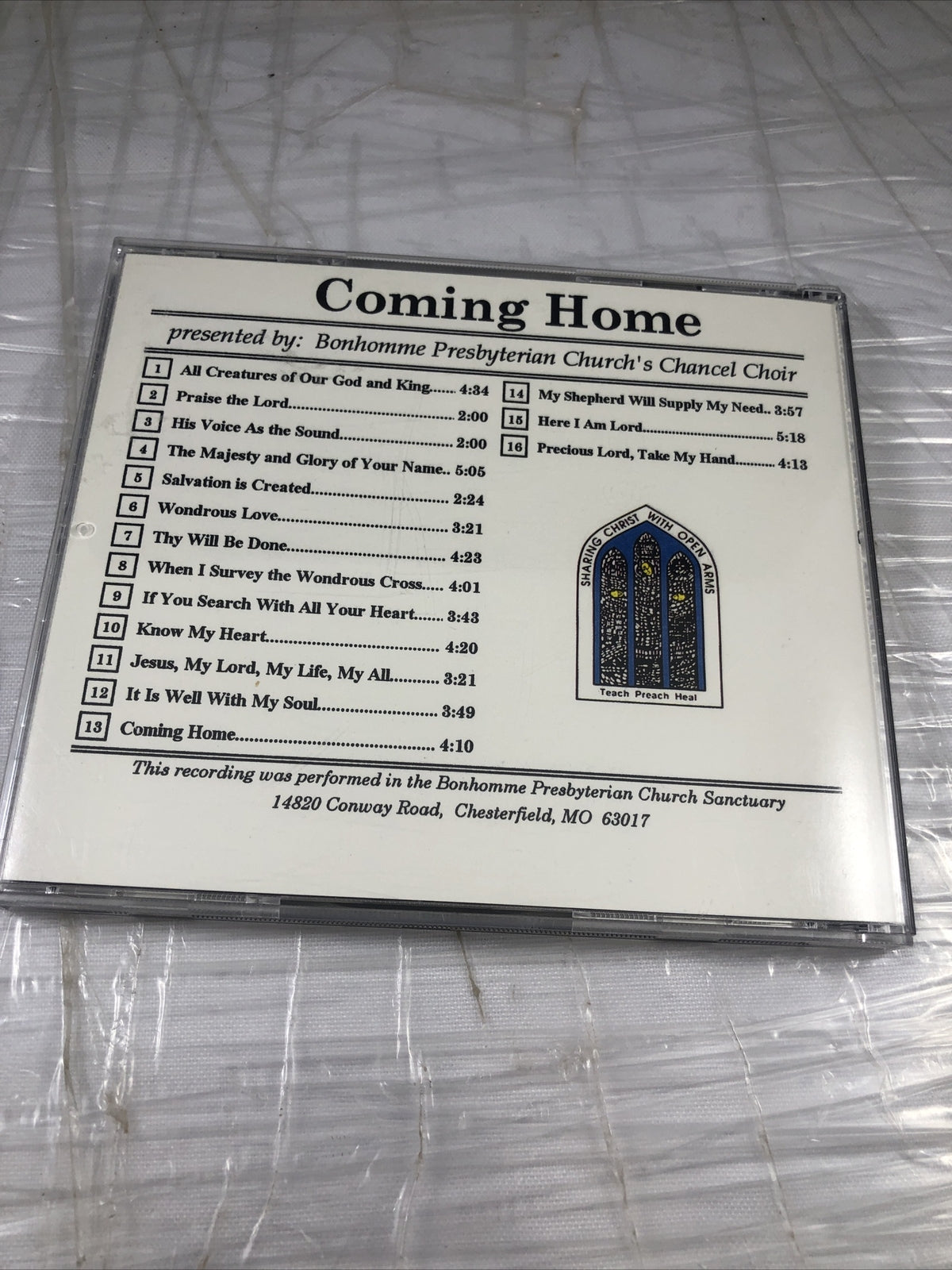 Coming Home Bonhomie Presbyterian Church Choir Vintage Christian Music CD