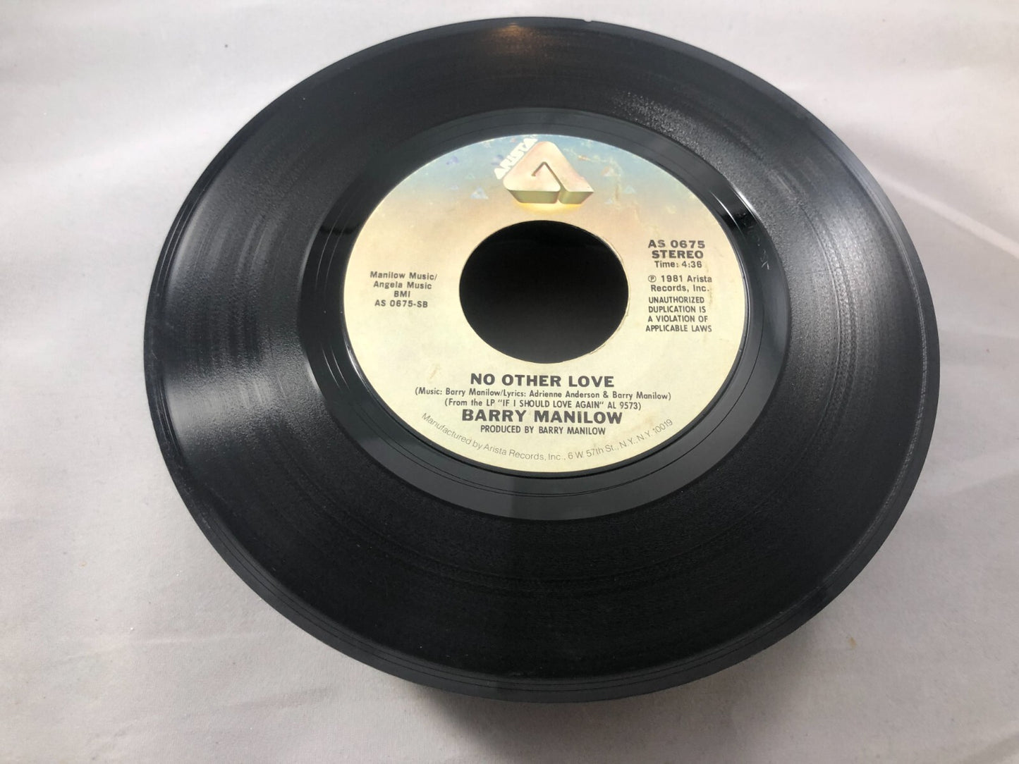 Barry Manilow 45 Let's Hang On / No Other Love VG see pics