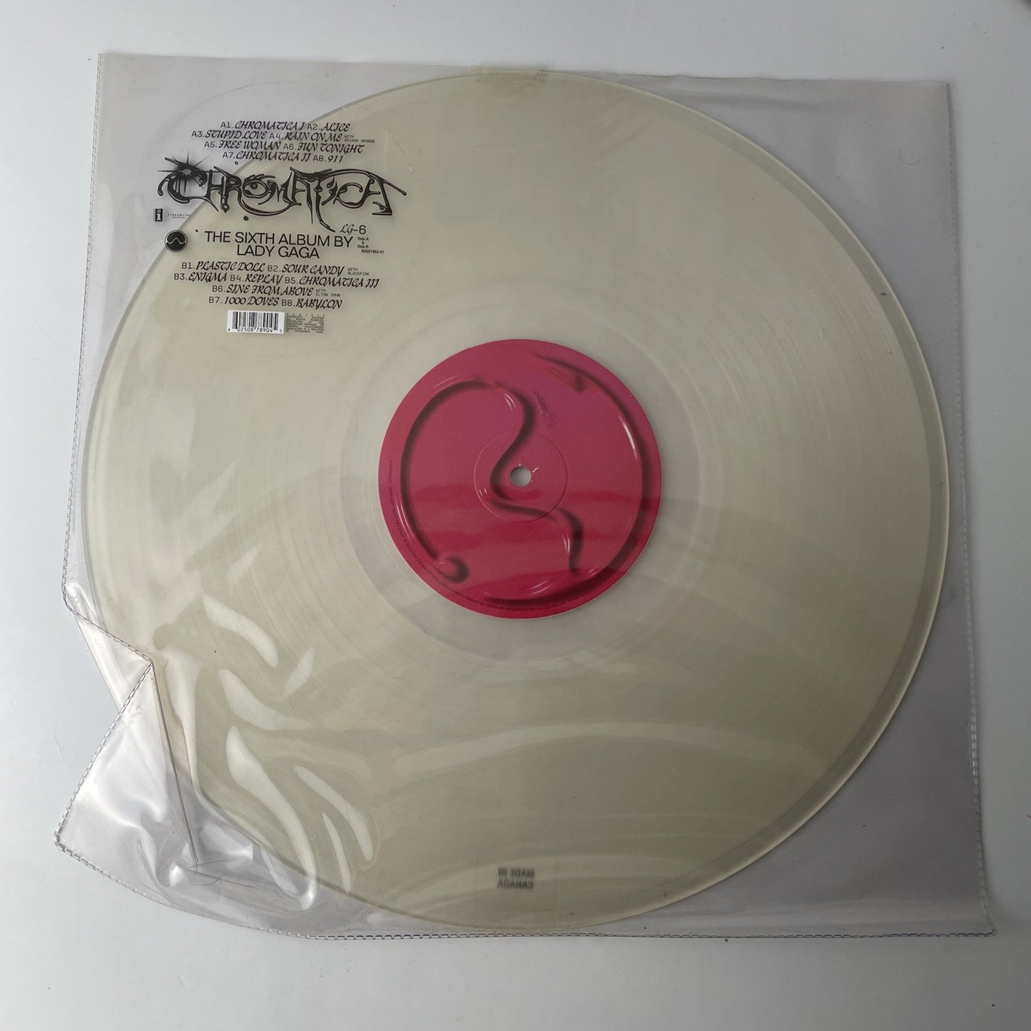 LADY GAGA Chromatica CLEAR VINYL LP Used Very Good