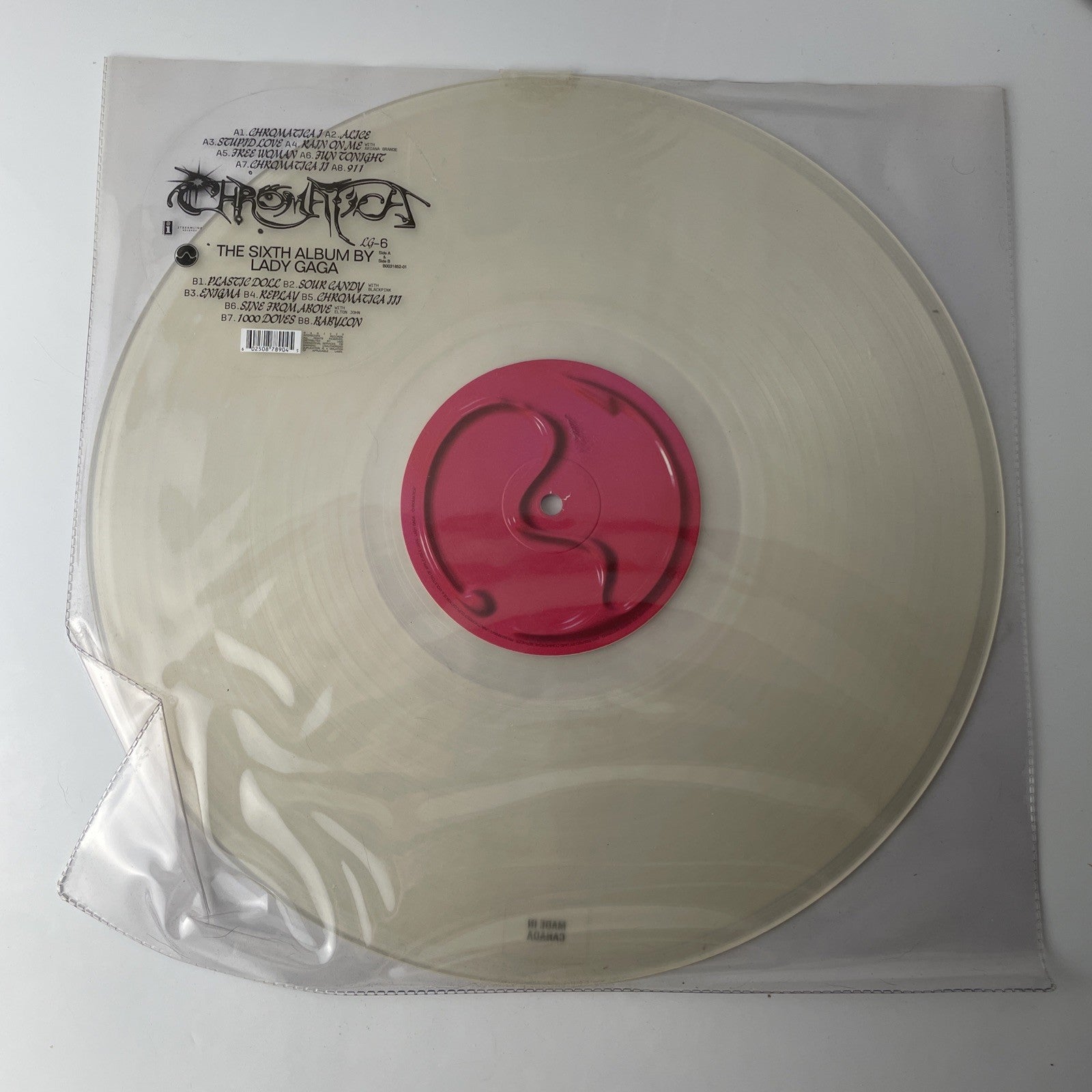 LADY GAGA Chromatica CLEAR VINYL LP Used Very Good