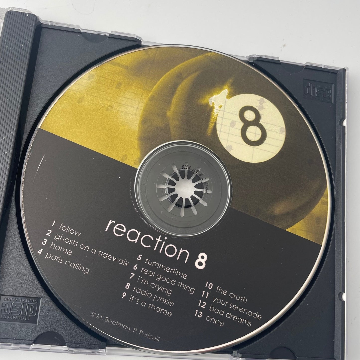Reaction 8 CD 2005 Mark Boatman Paul Puricelli 13-Track Indie Pop Studio Album