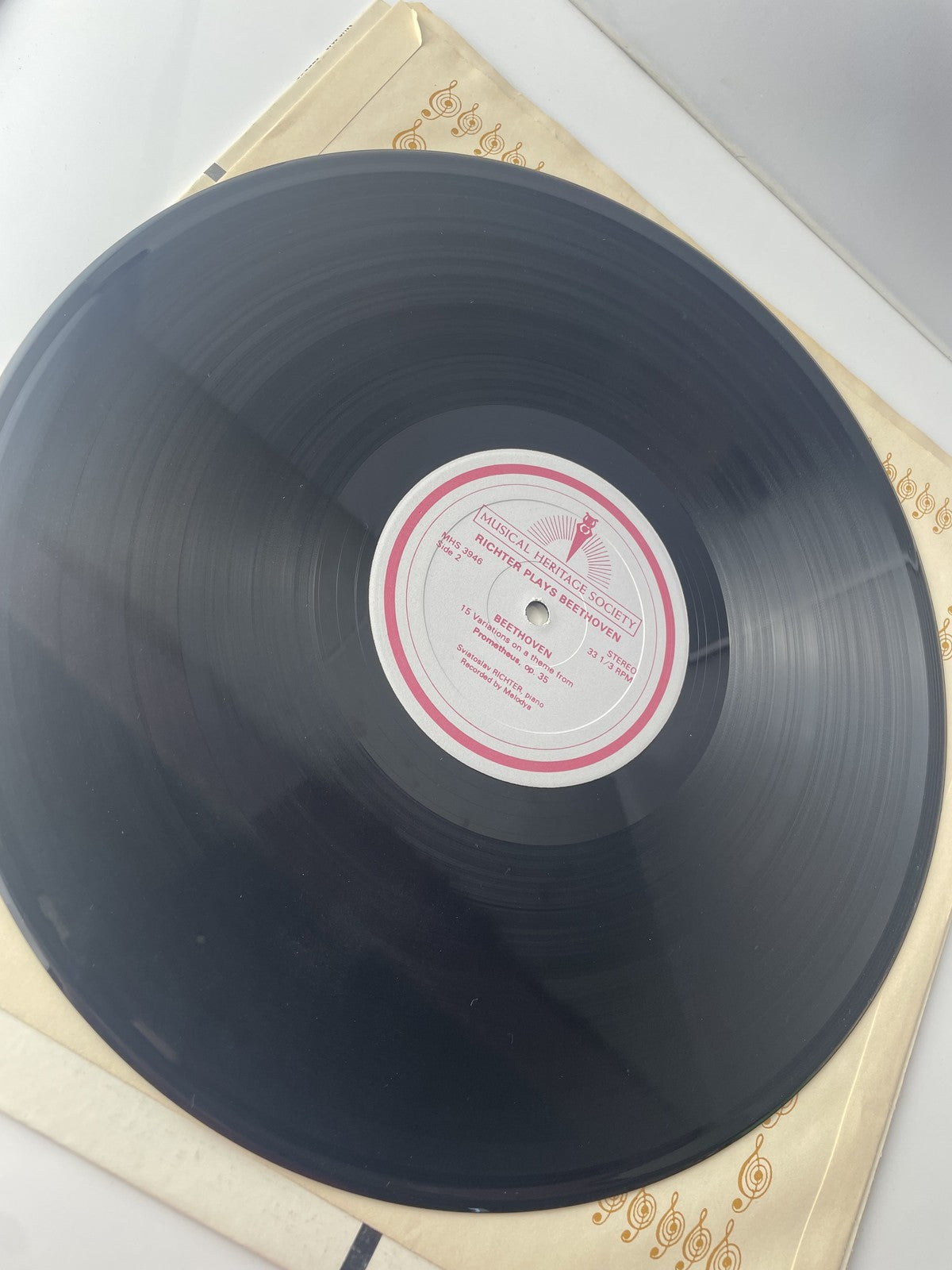 Vintage Richter Beethoven Vinyl LP MHS 3946 Classical Piano Variations Op 34 35
