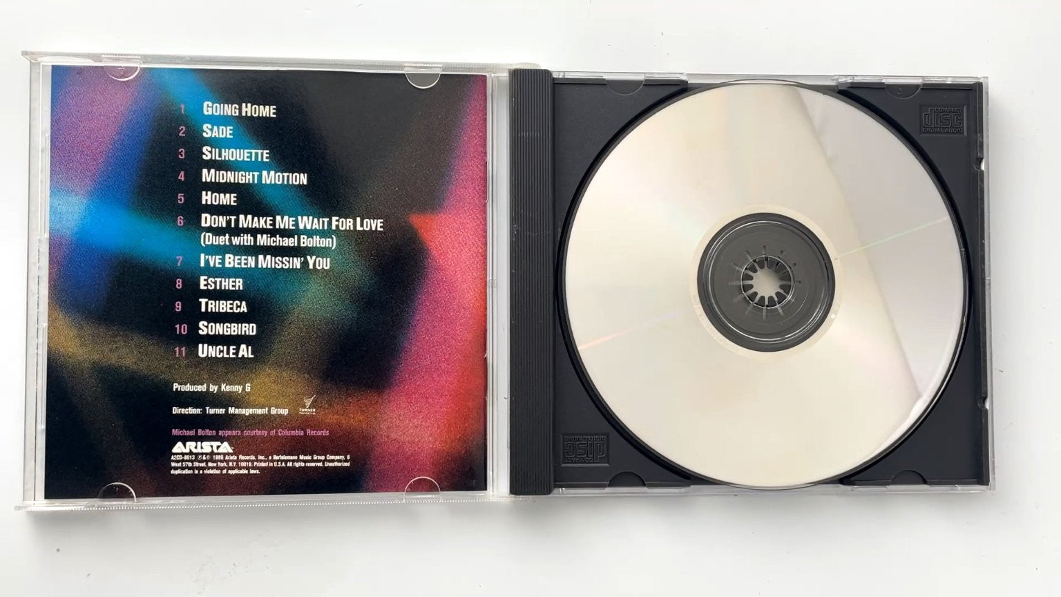 Kenny G - Live CD 1989 Duet with Michael Bolton Jazz Arista