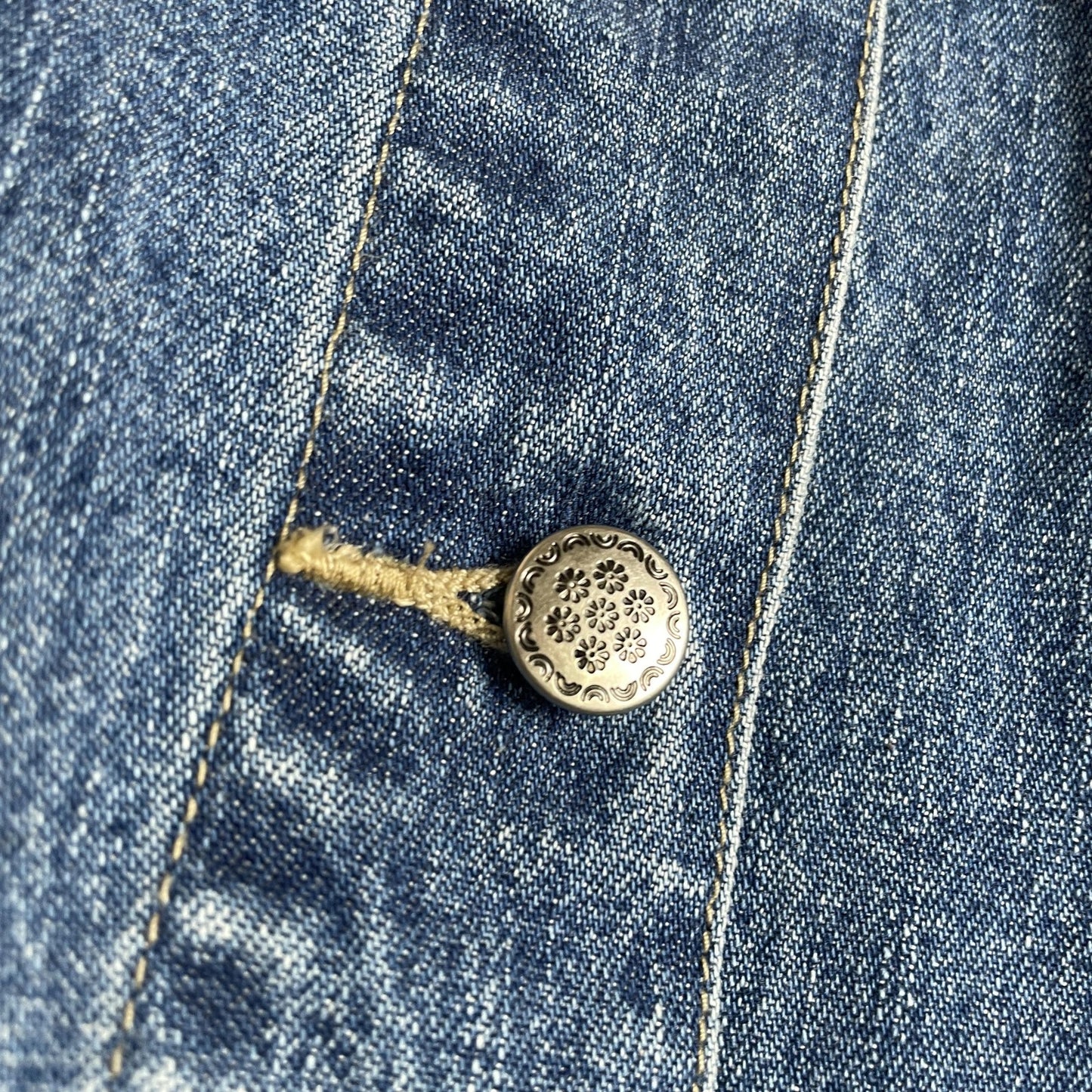 Classic Blues Denim Jacket Womens Medium Blue Jean Trucker Western Button Up