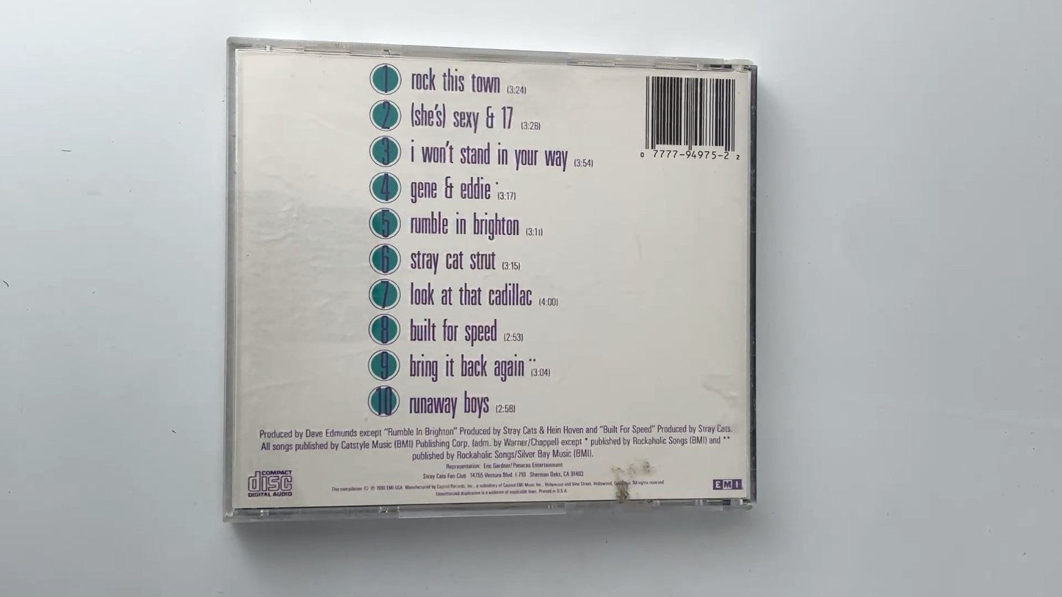 Stray Cats - Best of the Stray Cats CD 1990 Rockabilly EMI USA