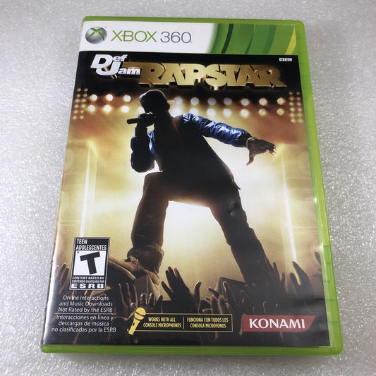 Def Jam Rapstar (Microsoft Xbox 360, 2010) COMPLETE W/Manual Tested No Mic
