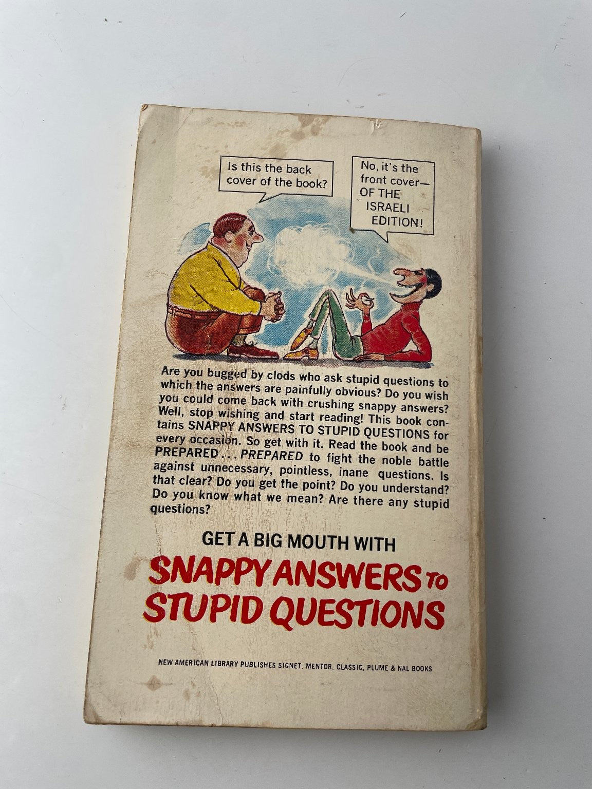 Mad's Snappy Answers to Stupid Questions Al Jaffee 1968 Eighth Printing Humor