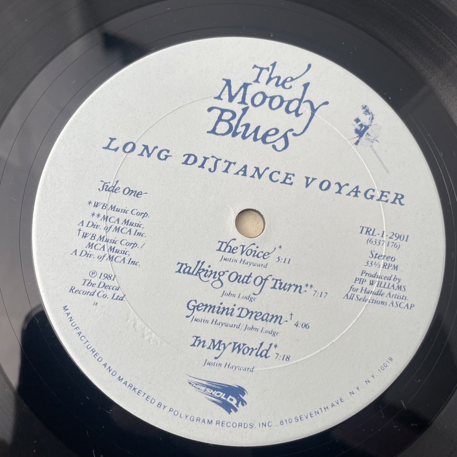 The Moody Blues: Long Distance Voyager. 1981. Vinyl LP Album. TRL-1-2901