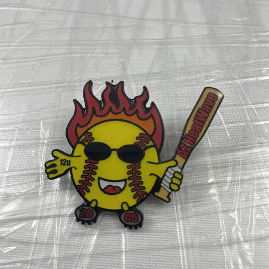 Arizona HeatWave Softball Trading Lapel Pin Collectable 2005 12U Hat Pin Ball