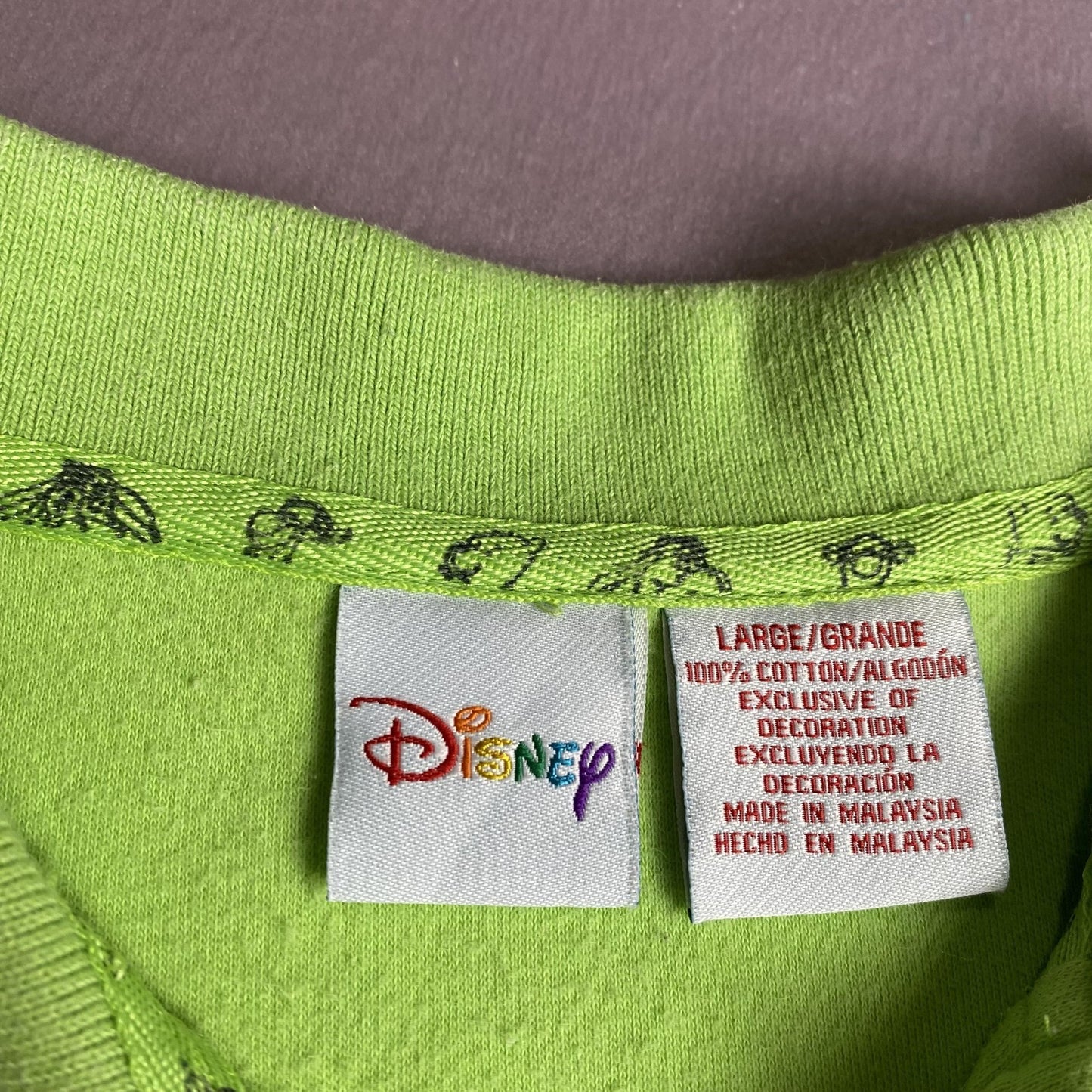 Disney Winnie the Pooh Shirt Womens Large Green Sleeveless Polo Top Embroidered