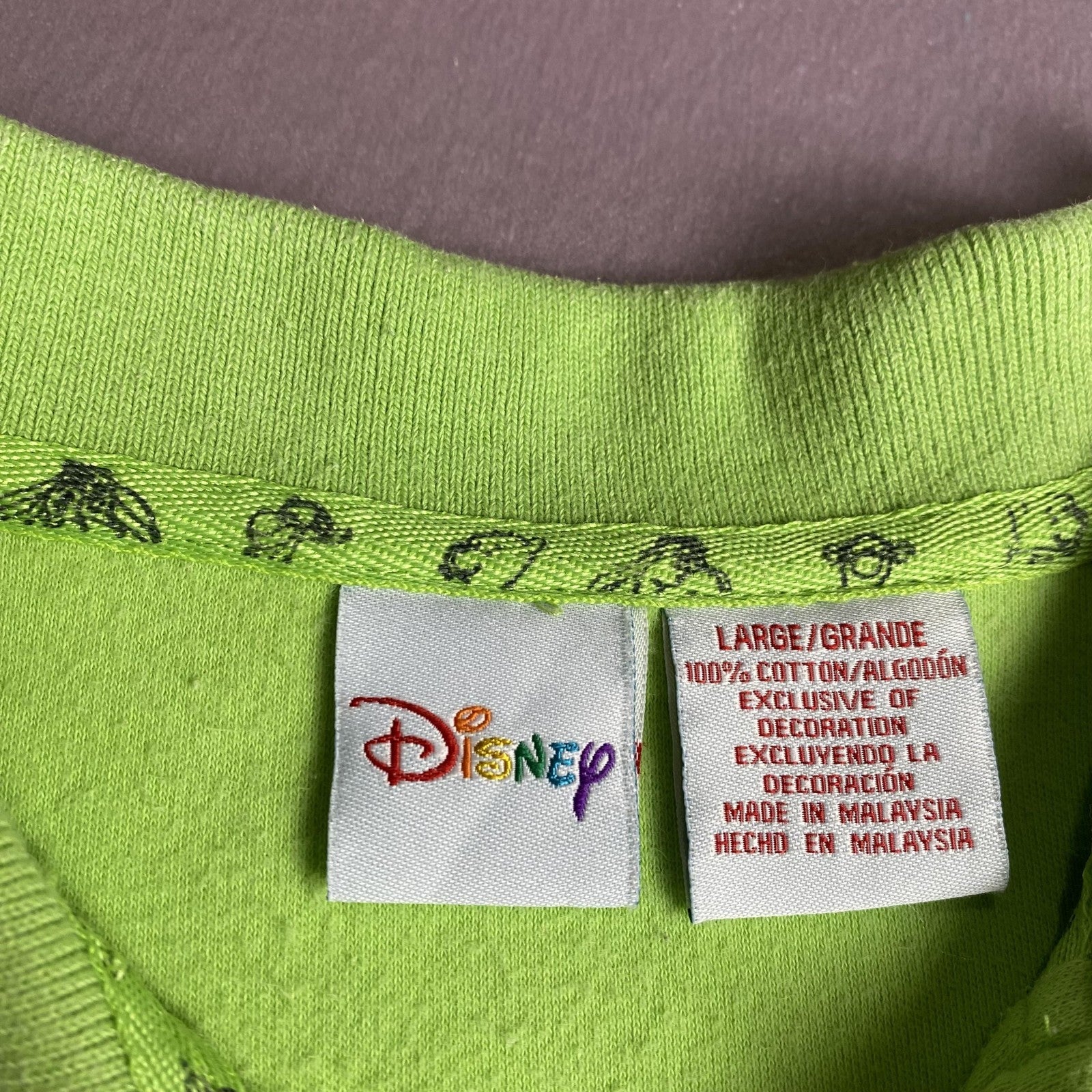 Disney Winnie the Pooh Shirt Womens Large Green Sleeveless Polo Top Embroidered
