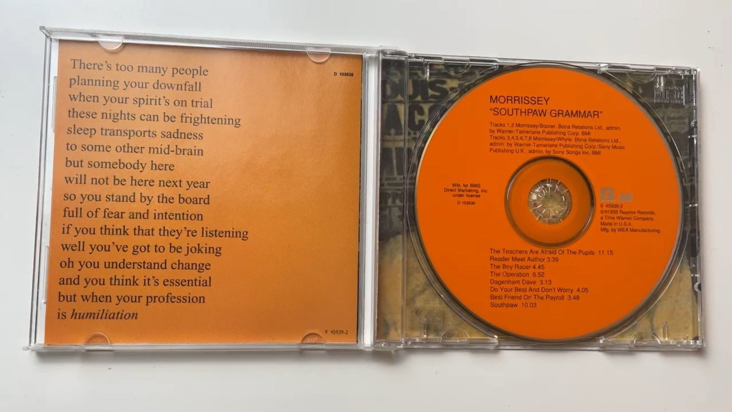 Morrissey - Southpaw Grammar CD 1995 Reprise Alternative Rock