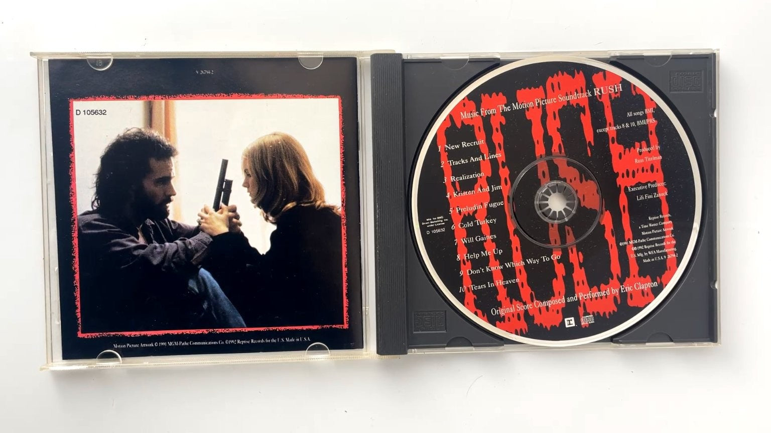 Eric Clapton - Rush Motion Picture Soundtrack CD 1991 Reprise Rock