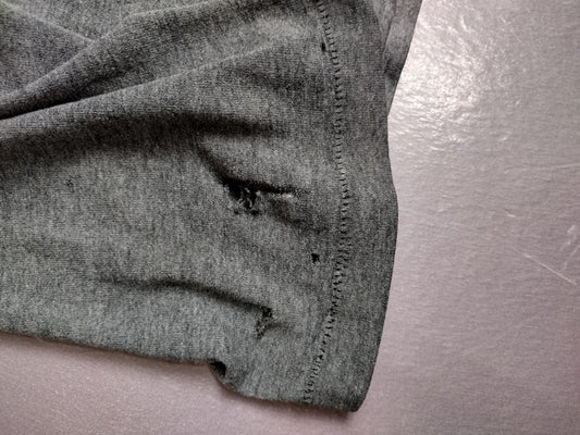 Vintage Harley Davidson Shirt Mens Large Gray Eagle Flag Cutoff Motorcycle 90s