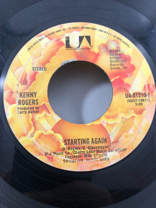 Kenny Rogers: "Love Or Something Like It" / "Starting Again" [7" 45 rpm]