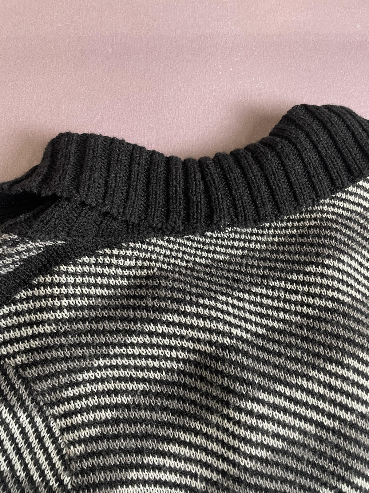 Say What Demanding Sweater Dress Womens Small Black White Cowl Neck Belted